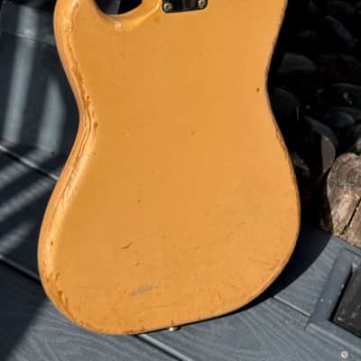 Fender Musicmaster 1964 - really cool vibey Desert Sand like a mini Strat w/a fat neck ! image 6