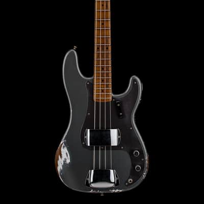 Fender Custom Shop Empire 58 Precision Bass Heavy Relic - Faded Aged Charcoal Frost Metallic #91085 image 3
