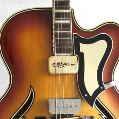 Otwin (1950s) Olymp, Ice Tea Sunburst || Schlaggitarre, German Archtop image 7