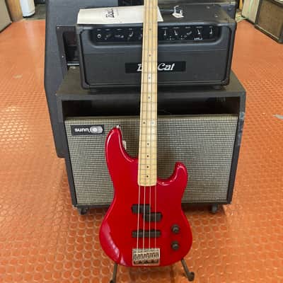 Fender Precision Deluxe bass 1993 - Red image 1