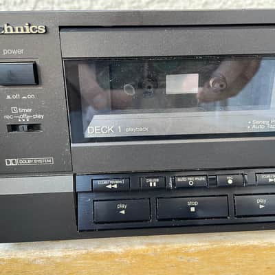 Vintage Technics RS-TR157 Stereo Double Cassette Deck 90s For Parts Or Repair image 6