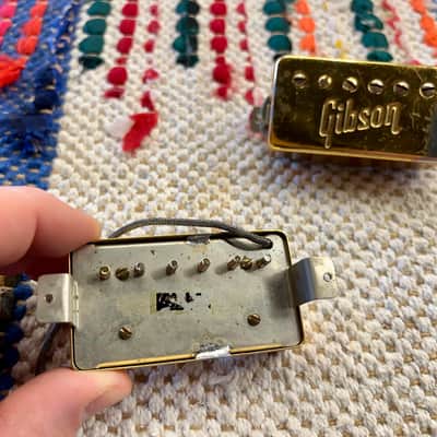 Gibson Embossed Humbucker T-Top Set 1972 - Gold image 9