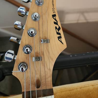Aria STG 003 Strat Copy - Black 2000s image 11