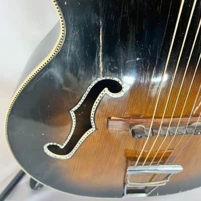 Vintage Harmony Broadway Archtop Guitar, Tobacco Burst, 1950s (Used) image 11