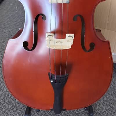 Palatino VB-004 Crack-Resistant Upright Bass with Padded Bag, 3/4 Size image 3