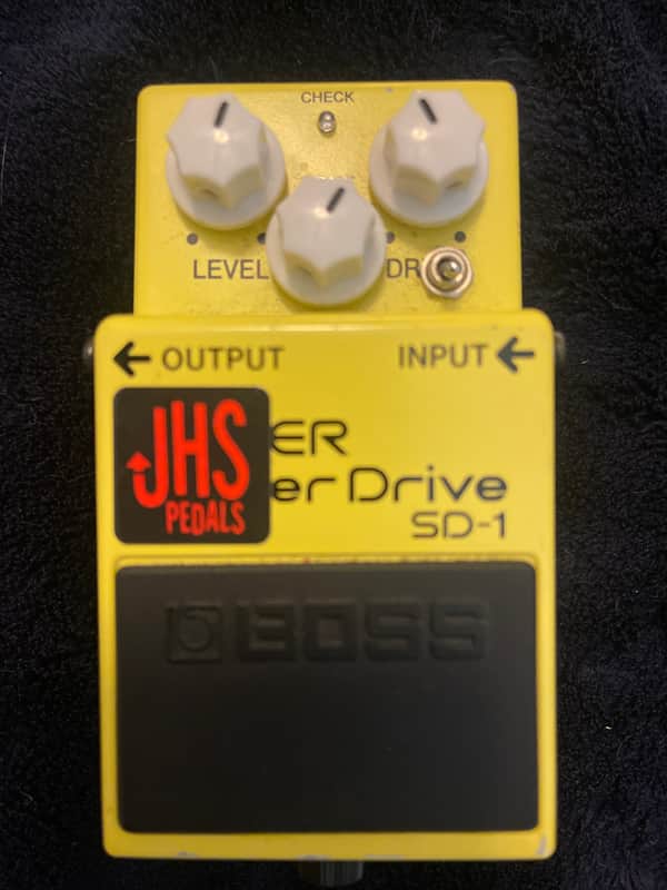 JHS Boss SD-1 Super Overdrive with "Trans-Am" Mod 2012 - 2016 - Yellow image 1