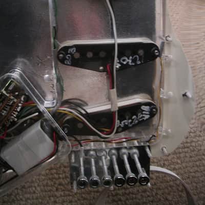 George Fedden Acrylic Body Stratocaster Guitar Fender Parts - LED's - RARE! image 11