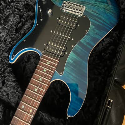 Suhr Standard Waterfall Burl Aqua Blue image 7