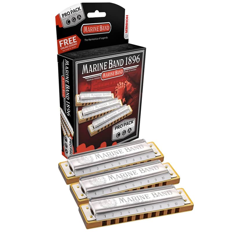 Hohner Marine Band 1896 Harmonica Pro Pack image 1