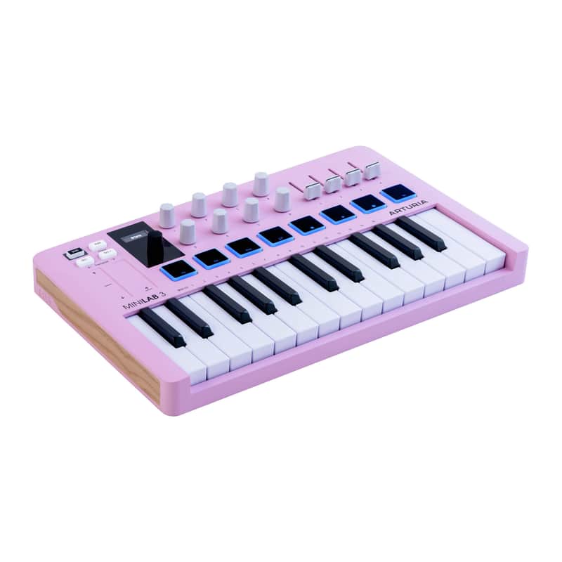 Arturia MiniLab 3 Compact MIDI Keyboard and Pad Controller (Special-Edition Rose Quartz) image 1