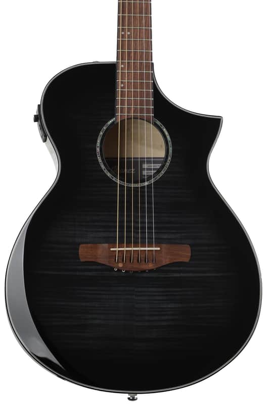 Ibanez AEWC400 Acoustic-Electric Guitar - Transparent Black Sunburst High Gloss image 1