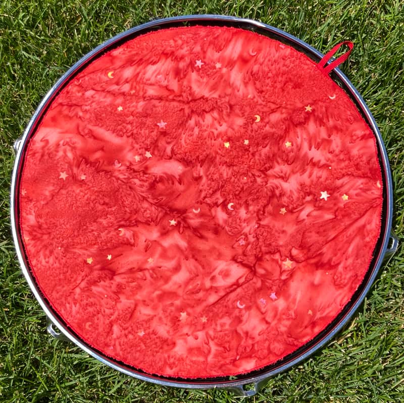 15" single layer Drum Bunny cloth drum cover - dampener - partial mute - compare to Drum Tortillas - Quesadilla - Big Fat Snare image 1
