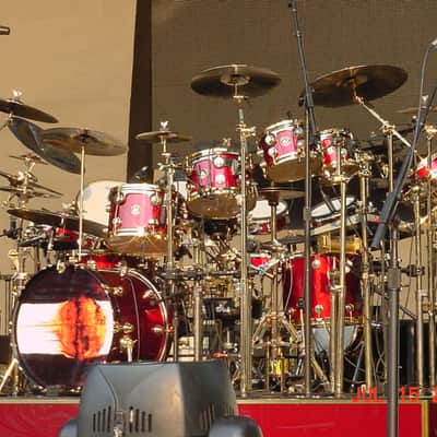Neil Peart's DW 3.5" x 13" Red Sparkle Lacquer Snare Drum image 18