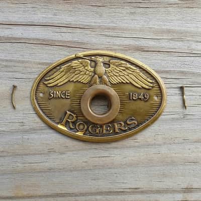Rogers Eagle Badge 50s 60s Brass image 1