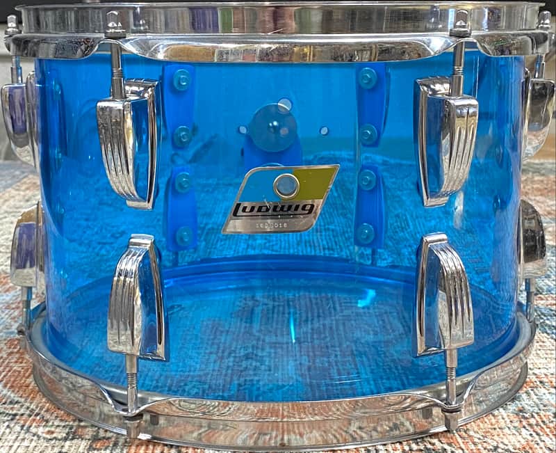 Ludwig Vintage 70s 8x12 Blue Vistalite Tom - We Ship Fast! image 1