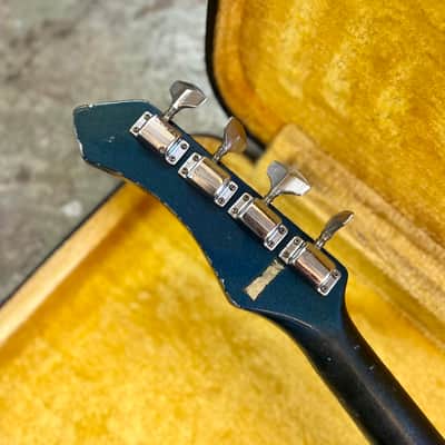 Guyatone EB-9 Sharp 5 Bass guitar c 1969 - Blue original vintage MIJ Japan image 8
