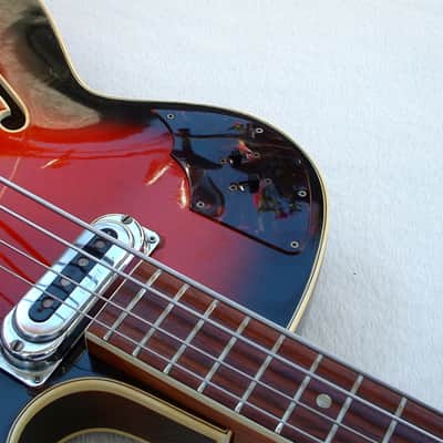 Framus Star Bass 5/150 Germany 1966 "Sunburst Rot" Vintage E-Bass 4 String Bass-Guitar image 15