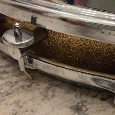 SONOR D-472 Pancake Snare 14x2 aus 1964 - gold glitter image 8