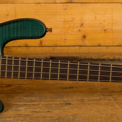 Warwick Custom Shop Streamer LX Petrol Green Transparent Satin - Wenge image 7