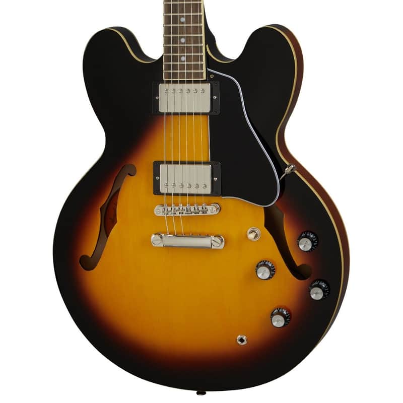 Epiphone ES-335 Semi-Hollow Body Electric Guitar (Vintage Sunburst) image 1