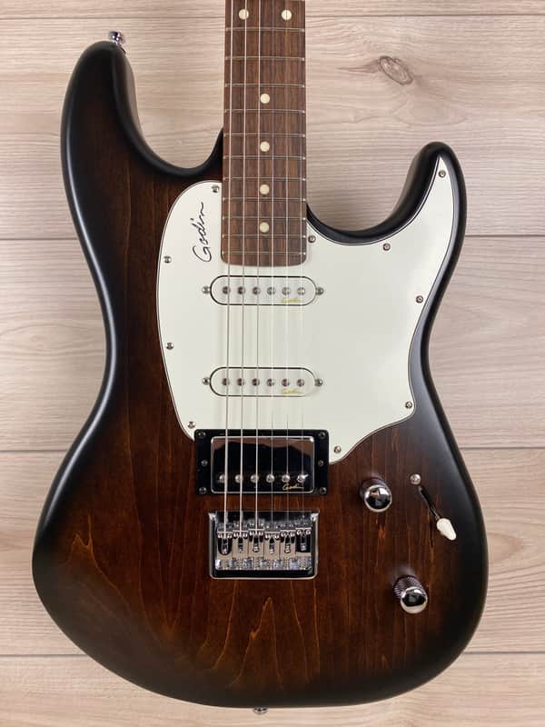 Godin Session HT Electric Guitar Bourbon Burst RN image 1