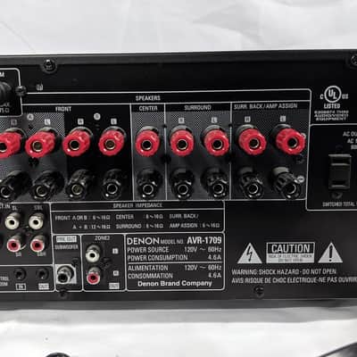 Denon AVR-1709 7.1-Channel Multi-Zone Home Theater Receiver w/ Remotes image 10