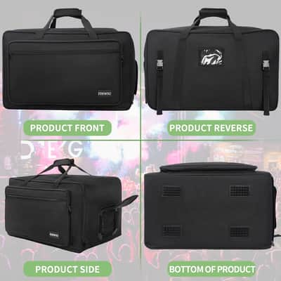 Ithwiu Speaker Bag 12" Weather-Resistant PA Case w/ Foam Padding & Zippers image 3