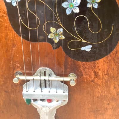 Unknown Vintage antique acoustic guitar solid wood image 7