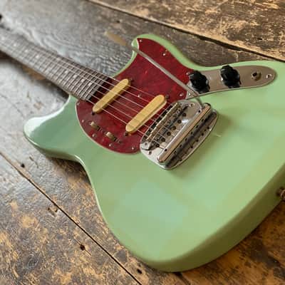 Fender Japan 1969 Reissue Mustang CIJ Sonic Blue Original Late 1990's w/ Period Correct Softcase image 5