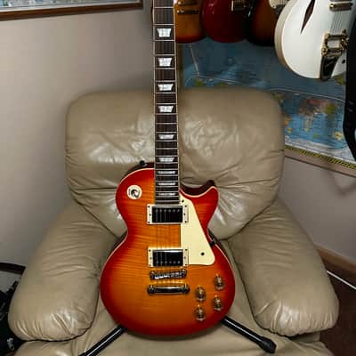 2014 Epiphone 1960 Les Paul Standard Tribute Plus - Cherry Sunburst image 20