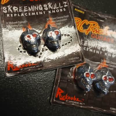B.C. Rich Rockknobs Skreeming Skulls BCRSK2 2006 - Chrome image 2