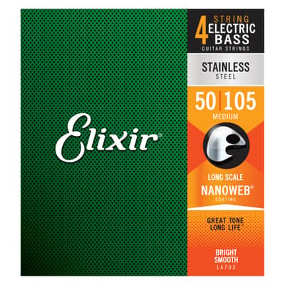 Elixir 14702 Bass Strings 50-105 - String Set for 4 String Bass Guitar image 2
