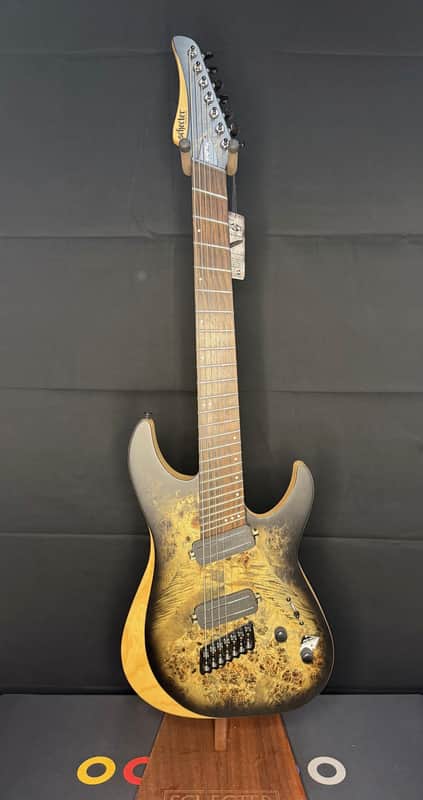 Schecter Reaper-7 Multiscale Satin Charcoal Burst B-Stock image 1
