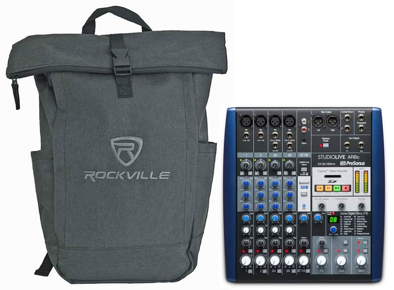PRESONUS StudioLive SLM AR8C 8 Channel Mixer USB Recording Interface+Laptop Bag image 1