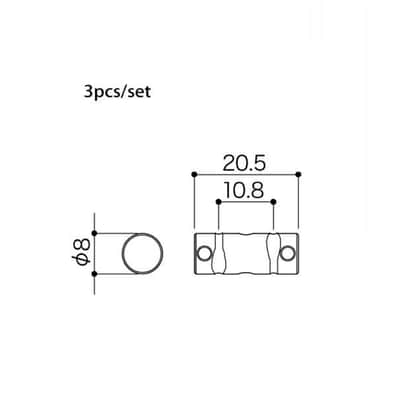 Gotoh In-Tune Saddle Set Telecaster, Solid Brass - Set Of 3,  PSS-ITB imagen 4