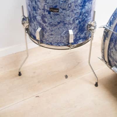 Vintage 70's Sonor The Swinger K 132 SB Blue Marble 4-piece image 5