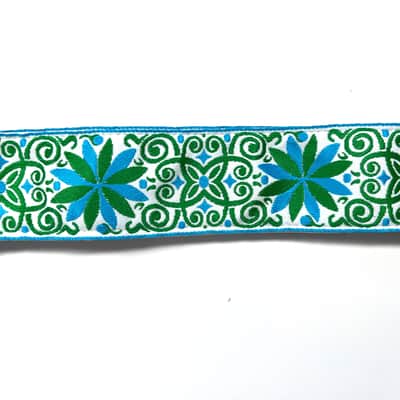 Souldier Guitar Strap (soldier) - Dresden Star - Turqoise - Handmade - Fabric Bild 3
