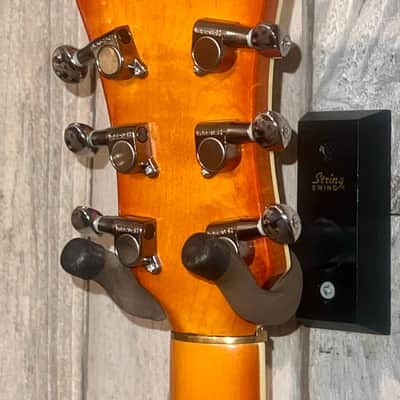 Rare 2002 Bunker BAT 375 Semi Hollow Cutaway Electric Guitar, Amberburst Finish   Pro Setup Includes very Nice Gibson Case ! image 15
