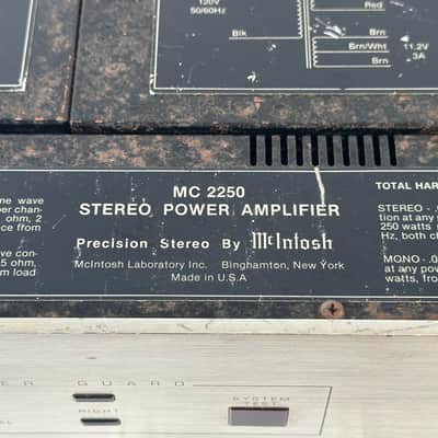 McIntosh MC2250 Stereo Power Amplifier Made in USA image 7
