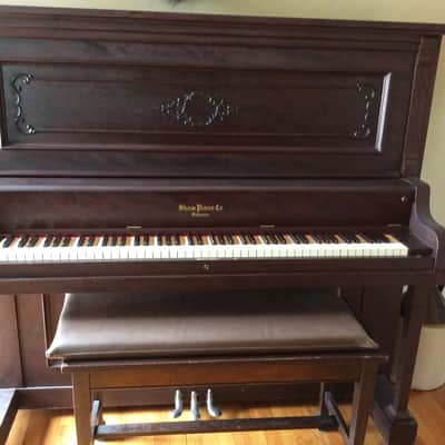 Shaw Upright Piano 1900 Antique Walnut ivory keys beautiful image 2