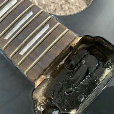 Black Les Paul LP Style Guitar Body with Maple Neck, Rosewood Fretboard image 15