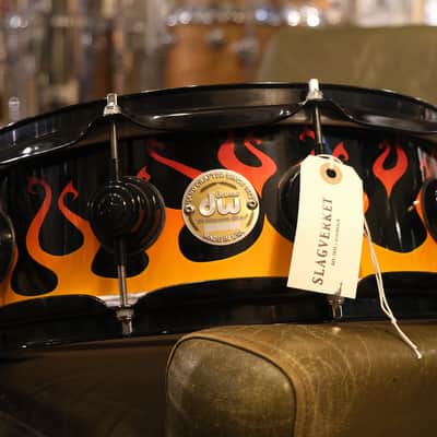 DW 14x5 Collector's Exotic Graphic Flame Snare image 1