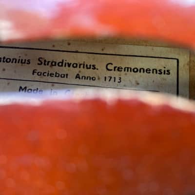 Antonius Stradivarius Cremonensis Faciebat Anno 1713 made in Czechoslovakia Violin burst image 6