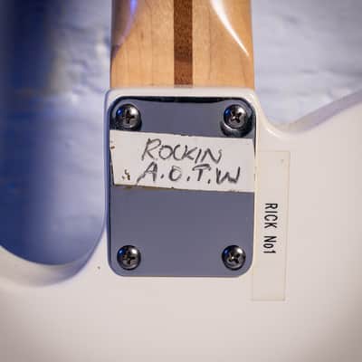 Fender Telecaster Ex Rick Parfitt STATUS QUO ROCKIN ALL OVER THE WORLD 1989 - White image 8