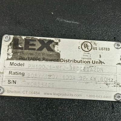 100A LEX POWER DISTRO 30A X2 L21-30, 20A X12 EDISON X 8NAC3 POWERCON #2368 image 8