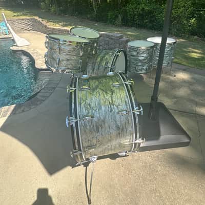 Ludwig Vintage Virgin Double Bass Drum Kit: 24/24/18/16/13/13 May, 1970 - Sky Blue Pearl image 10
