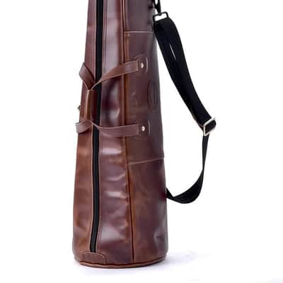 Trombone Gig Bag - Small Straight Tenor 7-8" Bell - Leather - Glenn Cronkhite image 1