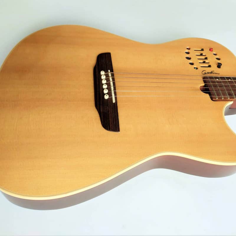 2010s Godin Multiac Steel Duet Ambiance Sunburst