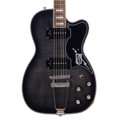 Airline Guitars Tuxedo Blackburst Flame image 1