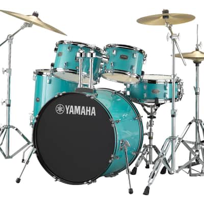 Yamaha Rydeen Drum Kit, Turquoise Glitter Includes Hardware And Paiste Cymbals image 2